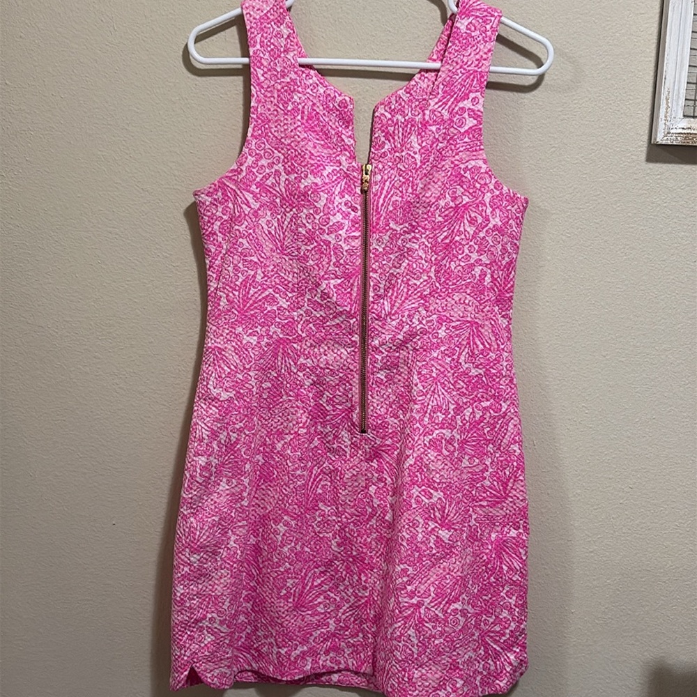 Lilly Pulitzer Pink See Ya Later Shift Dress Size 6 - Picture 3 of 9